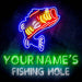 Custom Ultra-Bright Fishing Hole Cabin Man Cave LED Sign with Remote (Neon-Style, LED Technology) - Way Up Gifts