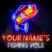 Custom Ultra-Bright Fishing Hole Cabin Man Cave LED Sign with Remote (Neon-Style, LED Technology) - Way Up Gifts