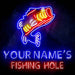 Custom Ultra-Bright Fishing Hole Cabin Man Cave LED Sign with Remote (Neon-Style, LED Technology) - Way Up Gifts