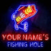 Custom Ultra-Bright Fishing Hole Cabin Man Cave LED Sign with Remote (Neon-Style, LED Technology) - Way Up Gifts