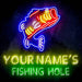 Custom Ultra-Bright Fishing Hole Cabin Man Cave LED Sign with Remote (Neon-Style, LED Technology) - Way Up Gifts