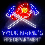 Personalized Ultra-Bright Fire Fighter Gift Fire Department LED Sign with Remote (Neon-Style, LED Technology) - LED Gift Works