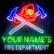 Personalized Ultra-Bright Fire Fighter Gift Fire Department LED Sign with Remote (Neon-Style, LED Technology) - LED Gift Works