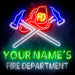 Personalized Ultra-Bright Fire Fighter Gift Fire Department LED Sign with Remote (Neon-Style, LED Technology) - Way Up Gifts