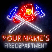 Personalized Ultra-Bright Fire Fighter Gift Fire Department LED Sign with Remote (Neon-Style, LED Technology) - LED Gift Works