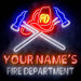 Personalized Ultra-Bright Fire Fighter Gift Fire Department LED Sign with Remote (Neon-Style, LED Technology) - Way Up Gifts