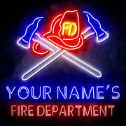 Personalized Ultra-Bright Fire Fighter Gift Fire Department LED Sign with Remote (Neon-Style, LED Technology) - LED Gift Works