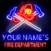 Personalized Ultra-Bright Fire Fighter Gift Fire Department LED Sign with Remote (Neon-Style, LED Technology) - Way Up Gifts