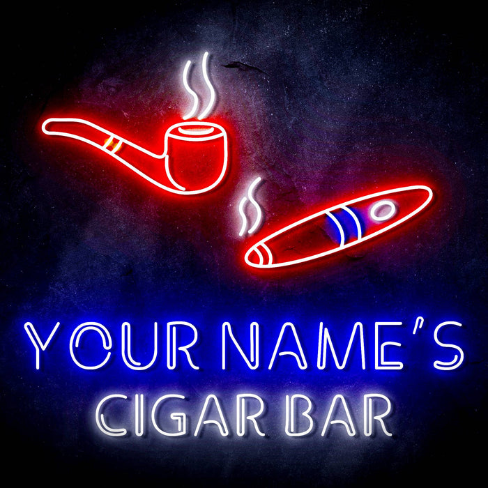 Custom Ultra-Bright Lounge Cigar Bar LED Sign with Remote (Neon-Style, LED Technology) - Way Up Gifts