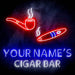 Custom Ultra-Bright Lounge Cigar Bar LED Sign with Remote (Neon-Style, LED Technology) - Way Up Gifts