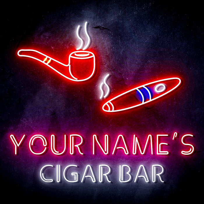 Custom Ultra-Bright Lounge Cigar Bar LED Sign with Remote (Neon-Style, LED Technology) - Way Up Gifts