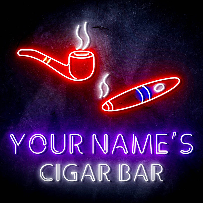 Custom Ultra-Bright Lounge Cigar Bar LED Sign with Remote (Neon-Style, LED Technology) - Way Up Gifts