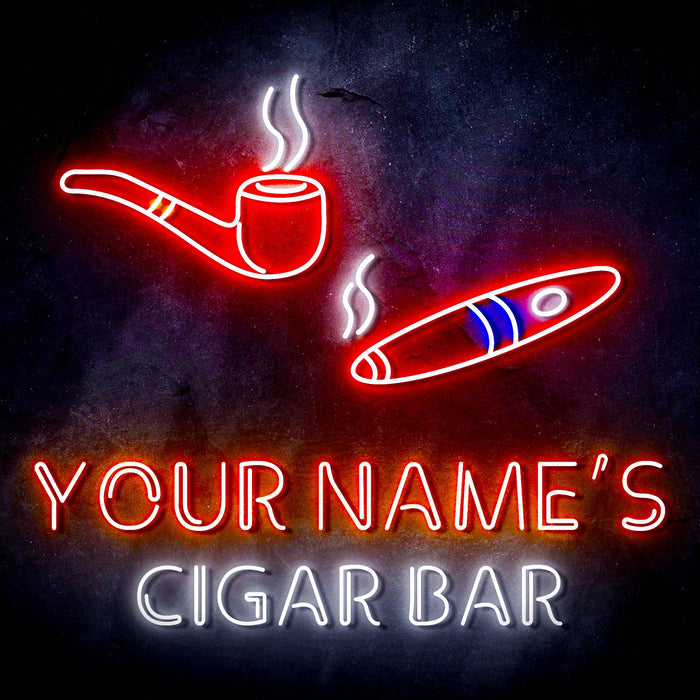 Custom Ultra-Bright Lounge Cigar Bar LED Sign with Remote (Neon-Style, LED Technology) - Way Up Gifts