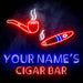 Custom Ultra-Bright Lounge Cigar Bar LED Sign with Remote (Neon-Style, LED Technology) - Way Up Gifts