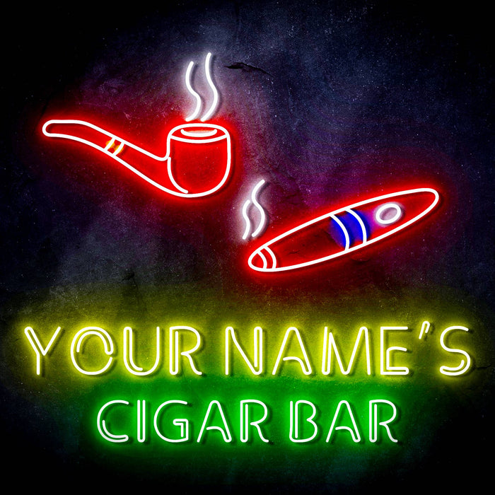 Custom Ultra-Bright Lounge Cigar Bar LED Sign with Remote (Neon-Style, LED Technology) - Way Up Gifts
