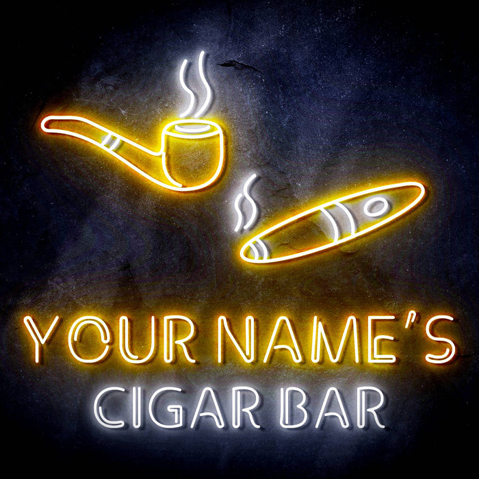 Custom Ultra-Bright Lounge Cigar Bar LED Sign with Remote (Neon-Style, LED Technology) - Way Up Gifts