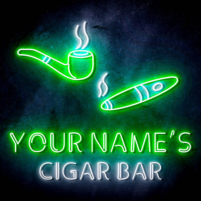 Custom Ultra-Bright Lounge Cigar Bar LED Sign with Remote (Neon-Style, LED Technology) - Way Up Gifts