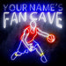 Custom Ultra-Bright Basketball Fan Cave LED Sign with Remote (Neon-Style, LED Technology) - Way Up Gifts