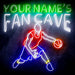 Custom Ultra-Bright Basketball Fan Cave LED Sign with Remote (Neon-Style, LED Technology) - Way Up Gifts