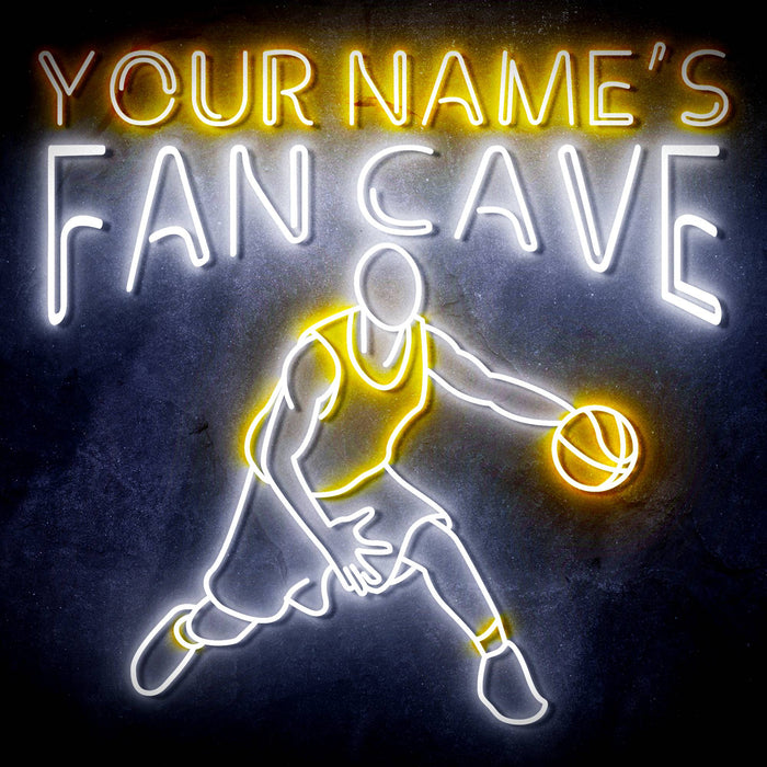 Custom Ultra-Bright Basketball Fan Cave LED Sign with Remote (Neon-Style, LED Technology) - Way Up Gifts