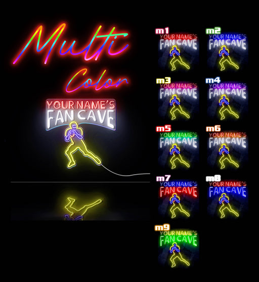 Custom Ultra-Bright Football Fan Cave LED Sign with Remote (Neon-Style, LED Technology) - LED Gift Works