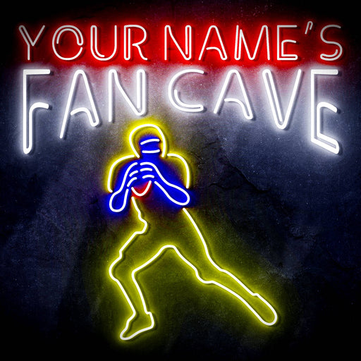 Custom Ultra-Bright Football Fan Cave LED Sign with Remote (Neon-Style, LED Technology) - Way Up Gifts