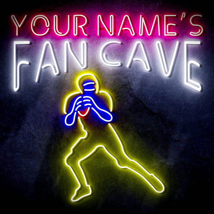 Custom Ultra-Bright Football Fan Cave LED Sign with Remote (Neon-Style, LED Technology) - Way Up Gifts