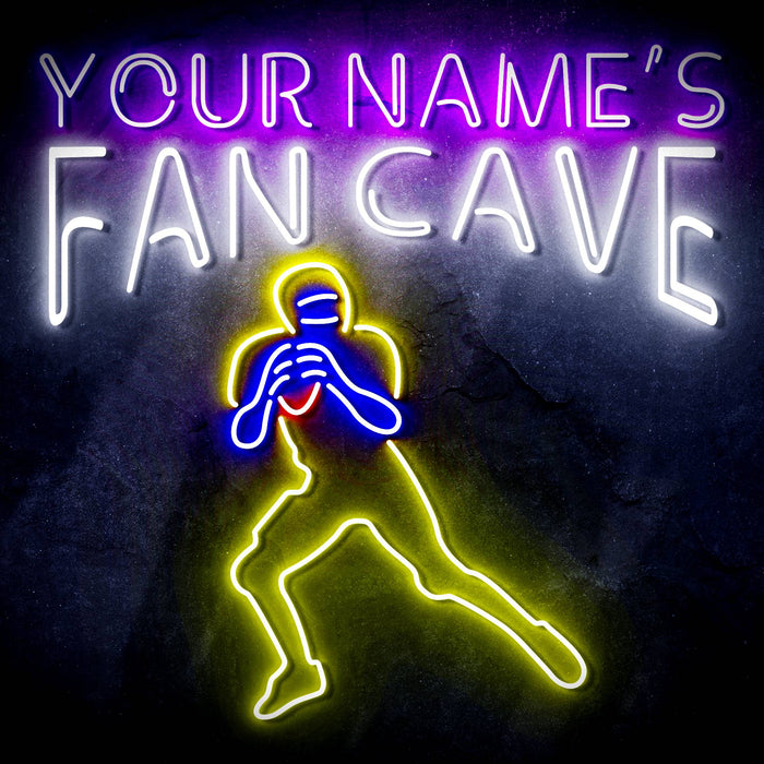 Custom Ultra-Bright Football Fan Cave LED Sign with Remote (Neon-Style, LED Technology) - Way Up Gifts
