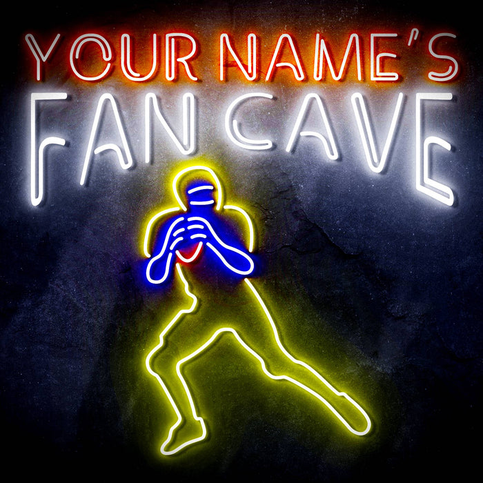 Custom Ultra-Bright Football Fan Cave LED Sign with Remote (Neon-Style, LED Technology) - Way Up Gifts