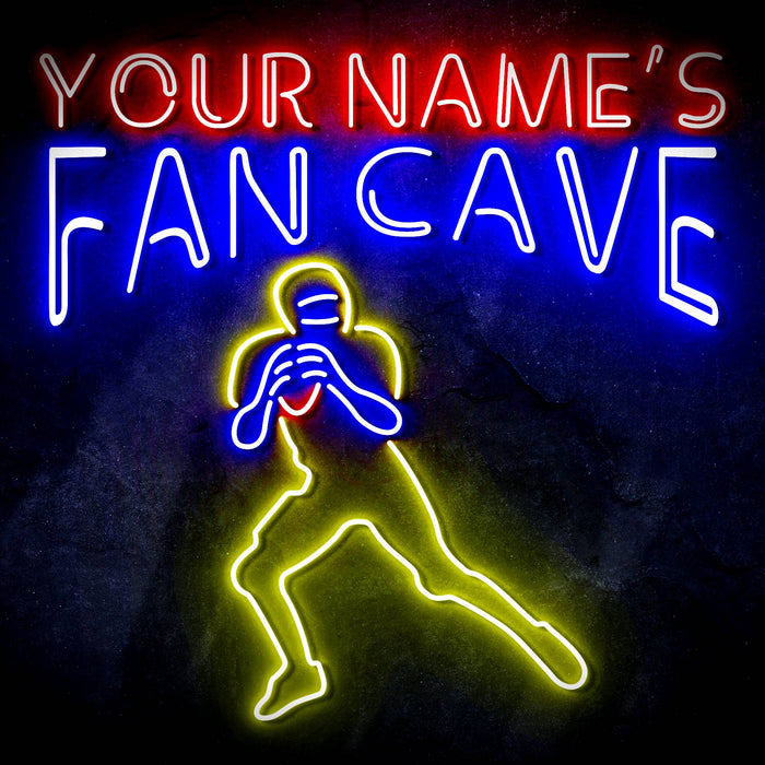 Custom Ultra-Bright Football Fan Cave LED Sign with Remote (Neon-Style, LED Technology) - Way Up Gifts