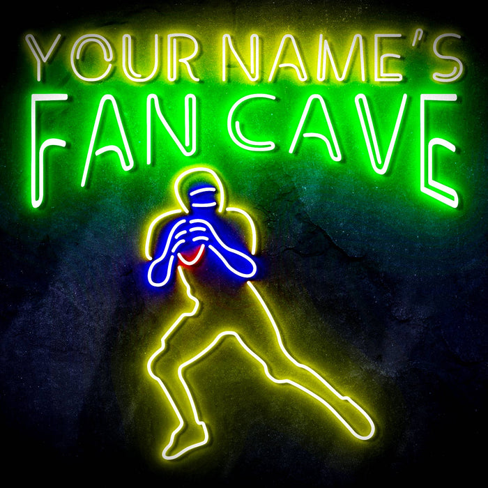 Custom Ultra-Bright Football Fan Cave LED Sign with Remote (Neon-Style, LED Technology) - Way Up Gifts