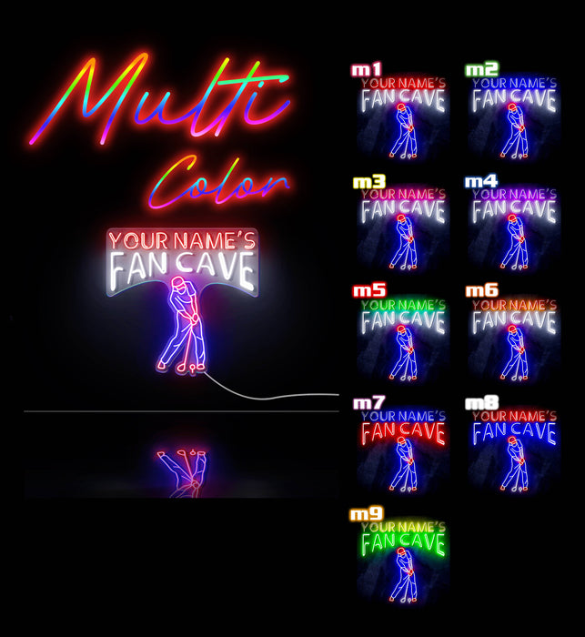 Custom Ultra-Bright Golf Club House Fan Cave LED Sign with Remote (Neon-Style, LED Technology) - Way Up Gifts
