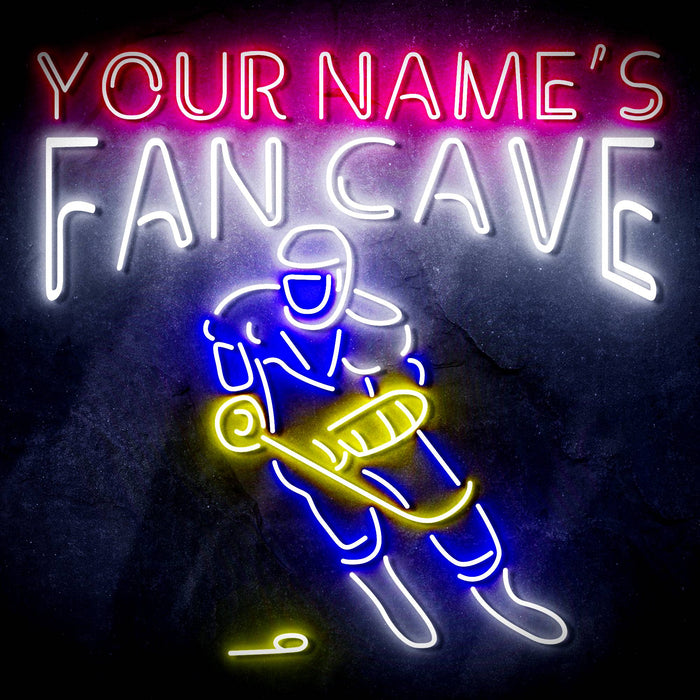 Custom Ultra-Bright Hockey Fan Cave LED Sign with Remote (Neon-Style, LED Technology) - Way Up Gifts