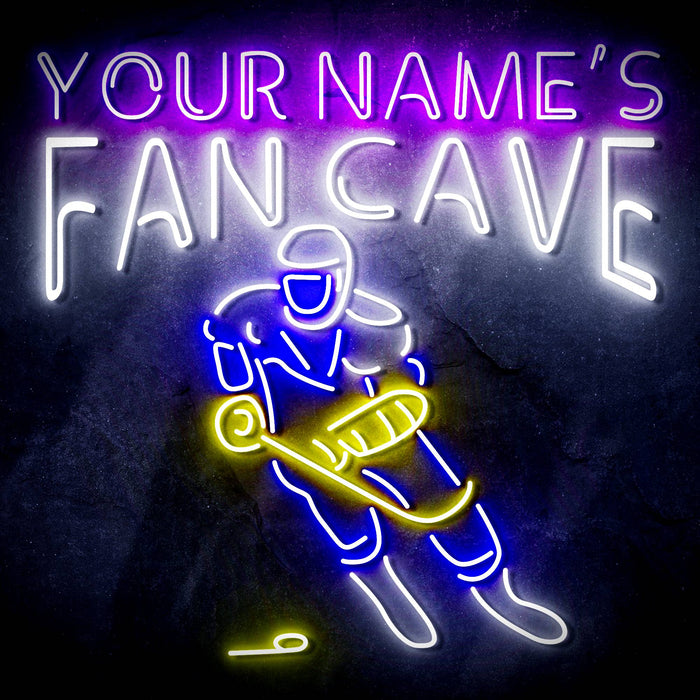 Custom Ultra-Bright Hockey Fan Cave LED Sign with Remote (Neon-Style, LED Technology) - Way Up Gifts