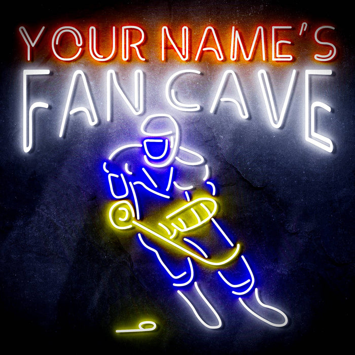 Custom Ultra-Bright Hockey Fan Cave LED Sign with Remote (Neon-Style, LED Technology) - Way Up Gifts