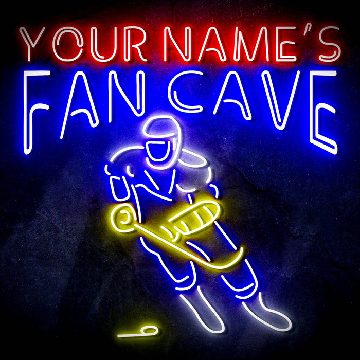 Custom Ultra-Bright Hockey Fan Cave LED Sign with Remote (Neon-Style, LED Technology) - Way Up Gifts