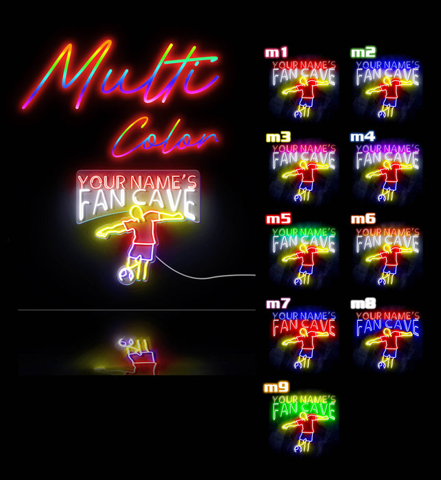 Custom Ultra-Bright Soccer Fan Cave LED Sign with Remote (Neon-Style, LED Technology) - Way Up Gifts