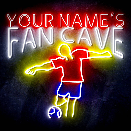 Custom Ultra-Bright Soccer Fan Cave LED Sign with Remote (Neon-Style, LED Technology) - Way Up Gifts