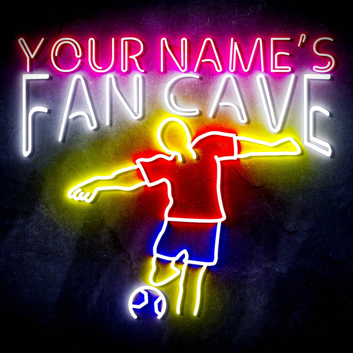 Custom Ultra-Bright Soccer Fan Cave LED Sign with Remote (Neon-Style, LED Technology) - Way Up Gifts