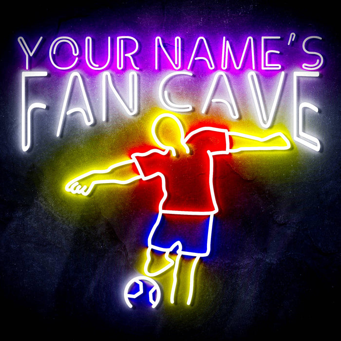Custom Ultra-Bright Soccer Fan Cave LED Sign with Remote (Neon-Style, LED Technology) - Way Up Gifts