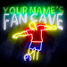 Custom Ultra-Bright Soccer Fan Cave LED Sign with Remote (Neon-Style, LED Technology) - Way Up Gifts