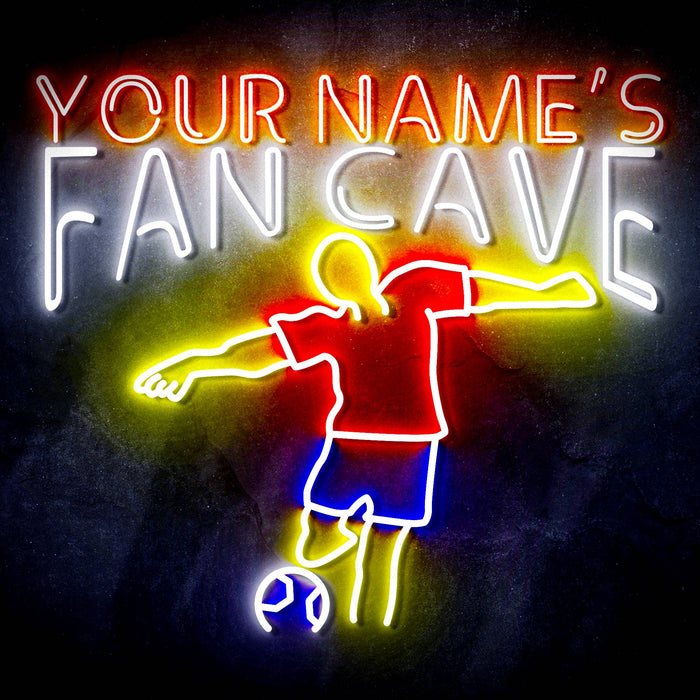 Custom Ultra-Bright Soccer Fan Cave LED Sign with Remote (Neon-Style, LED Technology) - Way Up Gifts