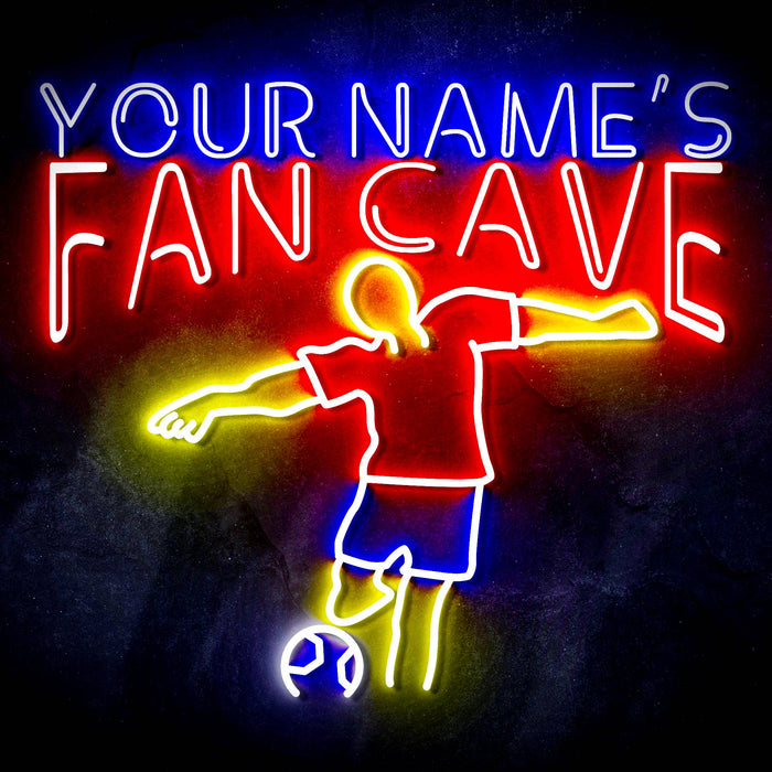 Custom Ultra-Bright Soccer Fan Cave LED Sign with Remote (Neon-Style, LED Technology) - Way Up Gifts