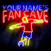 Custom Ultra-Bright Soccer Fan Cave LED Sign with Remote (Neon-Style, LED Technology) - Way Up Gifts