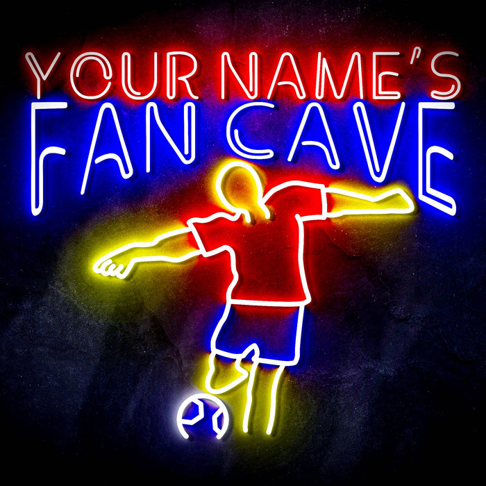 Custom Ultra-Bright Soccer Fan Cave LED Sign with Remote (Neon-Style, LED Technology) - Way Up Gifts