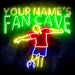 Custom Ultra-Bright Soccer Fan Cave LED Sign with Remote (Neon-Style, LED Technology) - Way Up Gifts