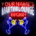 Custom Ultra-Bright Martini Lounge Bar LED Sign with Remote (Neon-Style, LED Technology) - Way Up Gifts