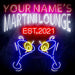 Custom Ultra-Bright Martini Lounge Bar LED Sign with Remote (Neon-Style, LED Technology) - Way Up Gifts