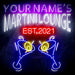 Custom Ultra-Bright Martini Lounge Bar LED Sign with Remote (Neon-Style, LED Technology) - Way Up Gifts