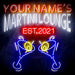 Custom Ultra-Bright Martini Lounge Bar LED Sign with Remote (Neon-Style, LED Technology) - Way Up Gifts